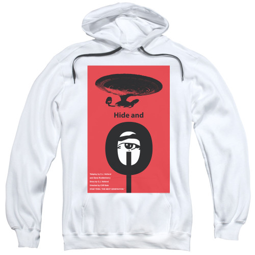 Image for Star Trek the Next Generation Juan Ortiz Episode Poster Hoodie - Season 1 Ep. 10 Hide and Q