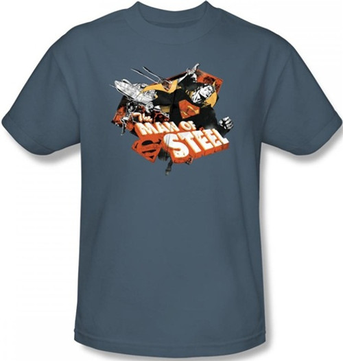 Image Closeup for Superman T-Shirt - Steel