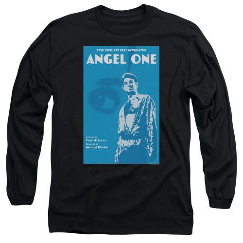 Image for Star Trek the Next Generation Juan Ortiz Episode Poster Long Sleeve Shirt - Season 1 Ep. 14 Angel One on Black