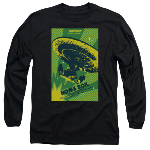 Image for Star Trek the Next Generation Juan Ortiz Episode Poster Long Sleeve Shirt - Season 1 Ep. 18 Home Soil on Black