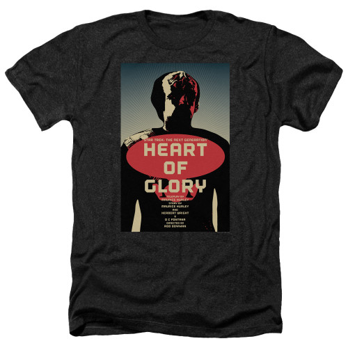 Image for Star Trek the Next Generation Juan Ortiz Episode Poster Heather T-Shirt - Season 1 Ep. 20 Heart of Glory on Black