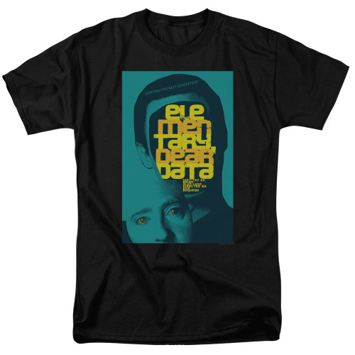 Image for Star Trek the Next Generation Juan Ortiz Episode Poster T-Shirt - Season 2 Ep. 3 Elementary Dear Data on Black