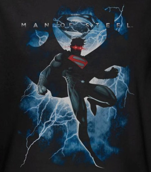 Man of Steel T-Shirt - Steel Lightning
