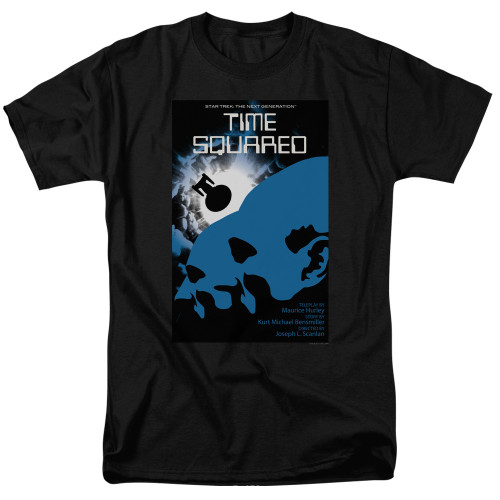 Image for Star Trek the Next Generation Juan Ortiz Episode Poster T-Shirt - Season 2 Ep. 13 Time Squared on Black