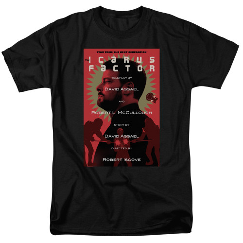 Image for Star Trek the Next Generation Juan Ortiz Episode Poster T-Shirt - Season 2 Ep. 14 Icarus Factor on Black