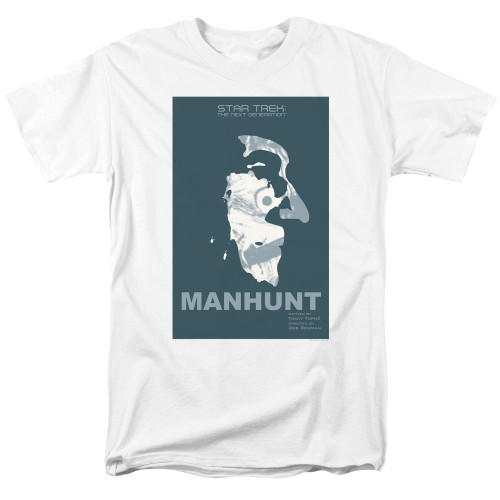 Image for Star Trek the Next Generation Juan Ortiz Episode Poster T-Shirt - Season 2 Ep. 19 Manhunt