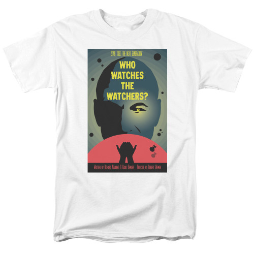 Image for Star Trek the Next Generation Juan Ortiz Episode Poster T-Shirt - Season 3 Ep. 4 Who Watches the Watchers
