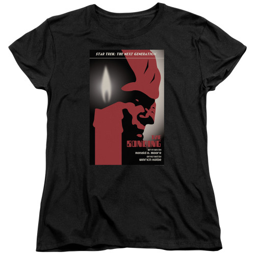 Image for Star Trek the Next Generation Juan Ortiz Episode Poster Womans T-Shirt - Season 3 Ep. 5 the Bonding on Black