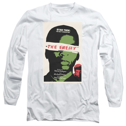 Image for Star Trek the Next Generation Juan Ortiz Episode Poster Long Sleeve Shirt - Season 3 Ep. 7 the Enemy