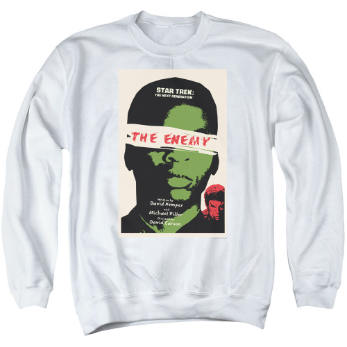 Image for Star Trek the Next Generation Juan Ortiz Episode Poster Crewneck - Season 3 Ep. 7 the Enemy