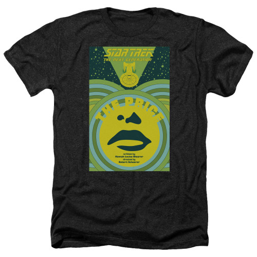 Image for Star Trek the Next Generation Juan Ortiz Episode Poster Heather T-Shirt - Season 3 Ep. 8 the Price on Black