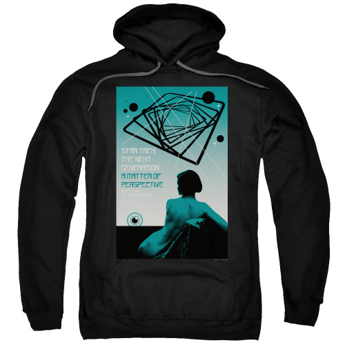 Image for Star Trek the Next Generation Juan Ortiz Episode Poster Hoodie - Season 3 Ep. 14 A Matter of Perspective on Black