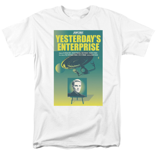 Image for Star Trek the Next Generation Juan Ortiz Episode Poster T-Shirt - Season 3 Ep. 15 Yesterday's Enterprise