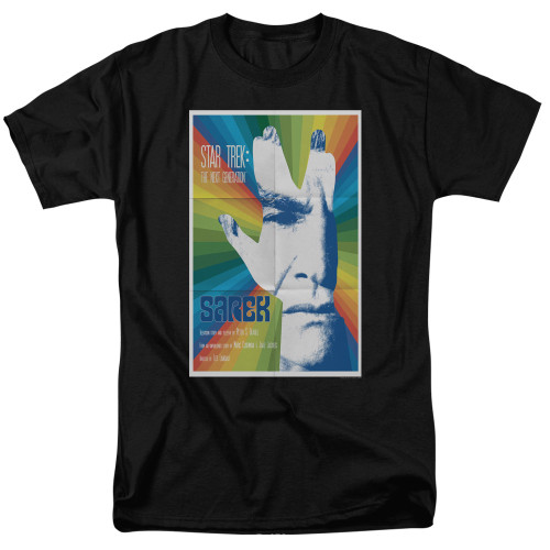 Image for Star Trek the Next Generation Juan Ortiz Episode Poster T-Shirt - Season 3 Ep. 23 Sarek on Black