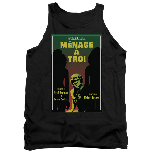 Image for Star Trek the Next Generation Juan Ortiz Episode Poster Tank Top - Season 3 Ep. 24 Menage a Troi on Black