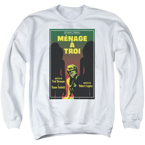 Image for Star Trek the Next Generation Juan Ortiz Episode Poster Crewneck - Season 3 Ep. 24 Menage a Troi