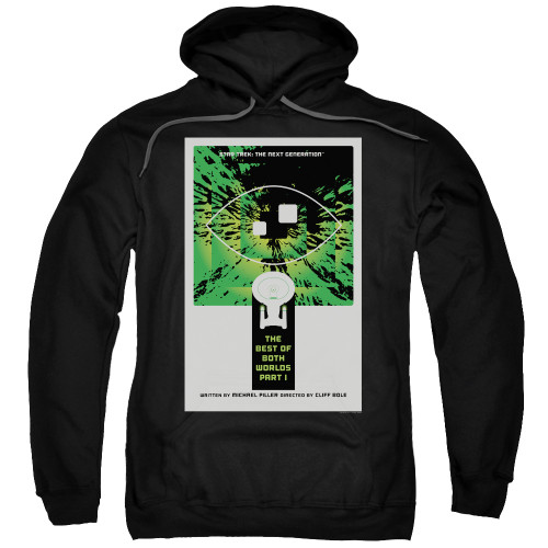 Image for Star Trek the Next Generation Juan Ortiz Episode Poster Hoodie - Season 3 Ep. 25 the Best of Both Worlds Part I on Black