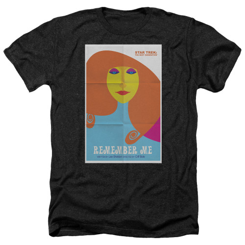 Image for Star Trek the Next Generation Juan Ortiz Episode Poster Heather T-Shirt - Season 4 Ep. 5 Remember Me on Black