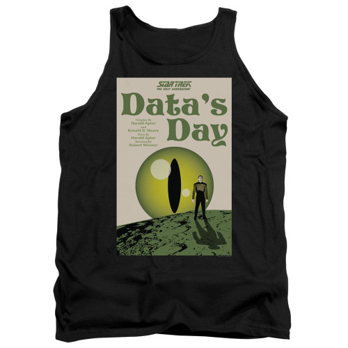 Image for Star Trek the Next Generation Juan Ortiz Episode Poster Tank Top - Season 4 Ep. 11 Data's Day on Black