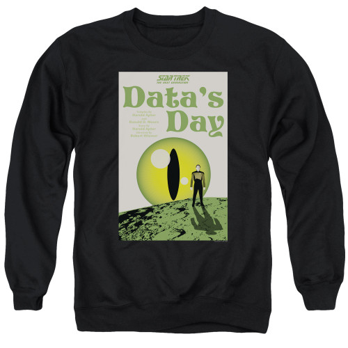 Image for Star Trek the Next Generation Juan Ortiz Episode Poster Crewneck - Season 4 Ep. 11 Data's Day on Black