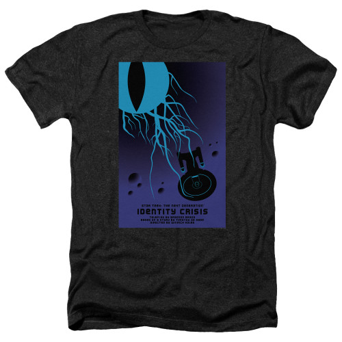 Image for Star Trek the Next Generation Juan Ortiz Episode Poster Heather T-Shirt - Season 4 Ep. 18 Identity Crisis on Black