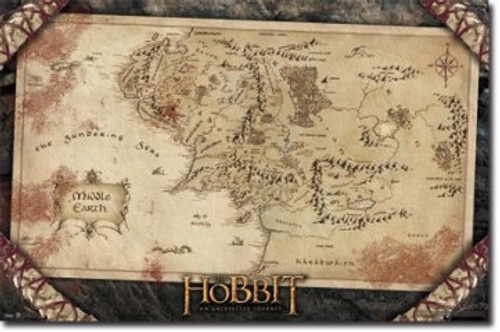 The Hobbit Poster - Map