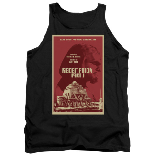 Image for Star Trek the Next Generation Juan Ortiz Episode Poster Tank Top - Season 4 Ep. 26 Redemption Part I on Black