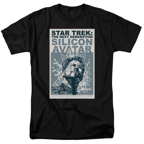 Image for Star Trek the Next Generation Juan Ortiz Episode Poster T-Shirt - Season 5 Ep. 4 Silicon Avatar on Black