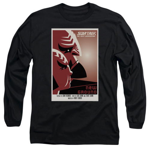 Image for Star Trek the Next Generation Juan Ortiz Episode Poster Long Sleeve Shirt - Season 5 Ep. 10 New Ground on Black