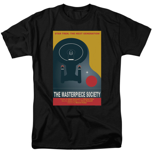 Image for Star Trek the Next Generation Juan Ortiz Episode Poster T-Shirt - Season 5 Ep. 13 the Masterpiece Society on Black