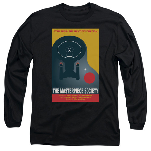 Image for Star Trek the Next Generation Juan Ortiz Episode Poster Long Sleeve Shirt - Season 5 Ep. 13 the Masterpiece Society on Black