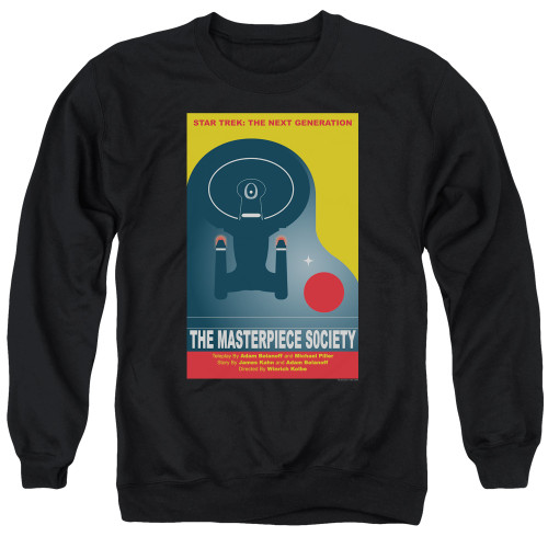 Image for Star Trek the Next Generation Juan Ortiz Episode Poster Crewneck - Season 5 Ep. 13 the Masterpiece Society on Black