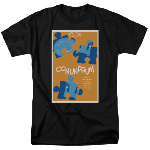 Image for Star Trek the Next Generation Juan Ortiz Episode Poster T-Shirt - Season 5 Ep. 14 Conundrum on Black