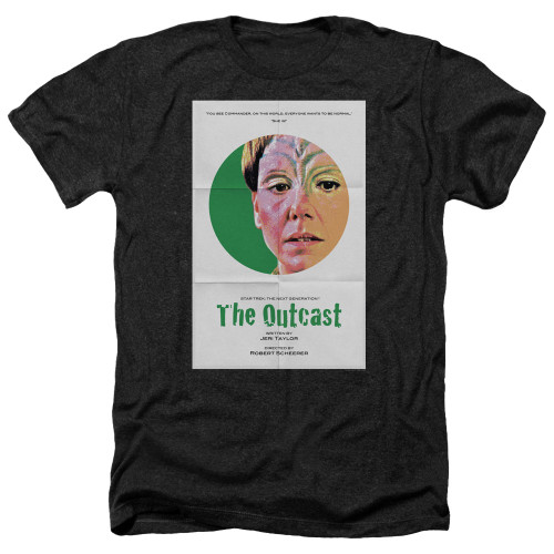 Image for Star Trek the Next Generation Juan Ortiz Episode Poster Heather T-Shirt - Season 5 Ep. 17 the Outcast on Black