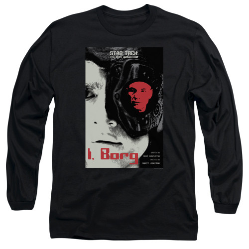 Image for Star Trek the Next Generation Juan Ortiz Episode Poster Long Sleeve Shirt - Season 5 Ep. 23 I, Borg on Black