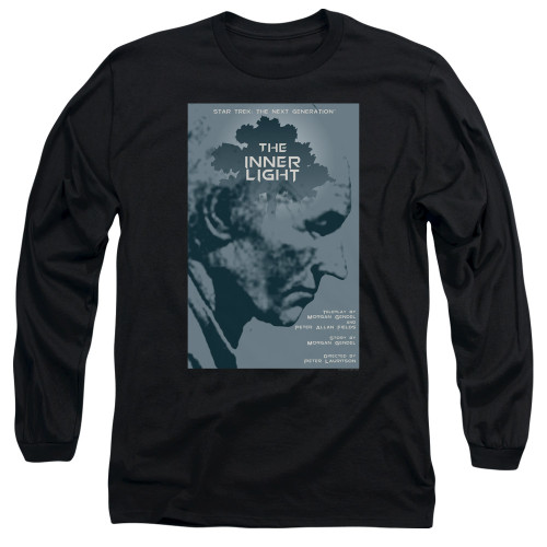 Image for Star Trek the Next Generation Juan Ortiz Episode Poster Long Sleeve Shirt - Season 5 Ep. 25 the Inner Light on Black