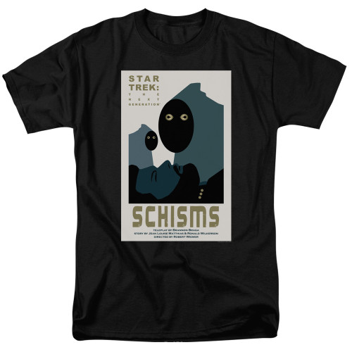 Image for Star Trek the Next Generation Juan Ortiz Episode Poster T-Shirt - Season 6 Ep. 5 Schisms on Black