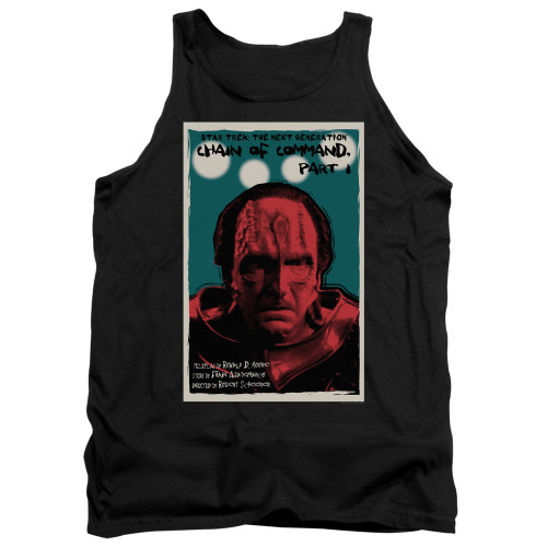 Image for Star Trek the Next Generation Juan Ortiz Episode Poster Tank Top - Season 6 Ep. 10 Chain of Command Part I on Black