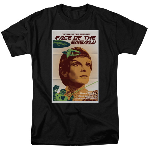 Image for Star Trek the Next Generation Juan Ortiz Episode Poster T-Shirt - Season 6 Ep. 14 Faces of the Enemy on Black