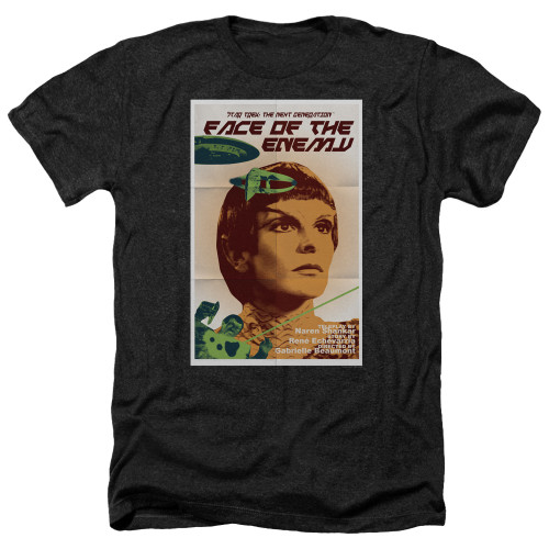 Image for Star Trek the Next Generation Juan Ortiz Episode Poster Heather T-Shirt - Season 6 Ep. 14 Faces of the Enemy on Black