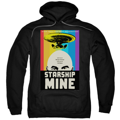 Image for Star Trek the Next Generation Juan Ortiz Episode Poster Hoodie - Season 6 Ep. 18 Starship Mine on Black