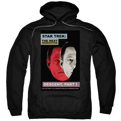 Image for Star Trek the Next Generation Juan Ortiz Episode Poster Hoodie - Season 6 Ep. 26 Descent Part I on Black