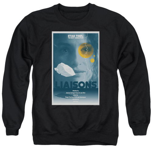 Image for Star Trek the Next Generation Juan Ortiz Episode Poster Crewneck - Season 7 Ep. 2 Liaisons on Black