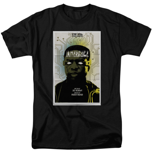 Image for Star Trek the Next Generation Juan Ortiz Episode Poster T-Shirt - Season 7 Ep. 3 Interface on Black