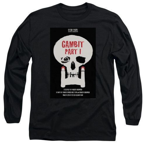 Image for Star Trek the Next Generation Juan Ortiz Episode Poster Long Sleeve Shirt - Season 7 Ep. 4 Gambit on Black