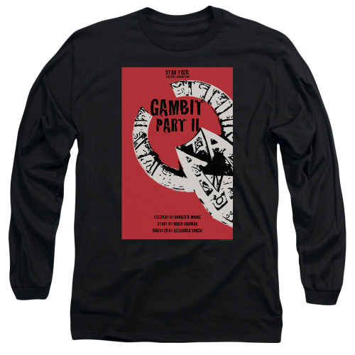 Image for Star Trek the Next Generation Juan Ortiz Episode Poster Long Sleeve Shirt - Season 7 Ep. 5 Gambit Part II on Black