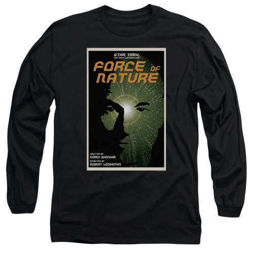 Image for Star Trek the Next Generation Juan Ortiz Episode Poster Long Sleeve Shirt - Season 7 Ep. 9 Force of Nature on Black