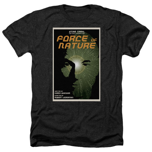 Image for Star Trek the Next Generation Juan Ortiz Episode Poster Heather T-Shirt - Season 7 Ep. 9 Force of Nature on Black