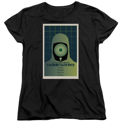 Image for Star Trek the Next Generation Juan Ortiz Episode Poster Womans T-Shirt - Season 7 Ep. 13 Homeward on Black