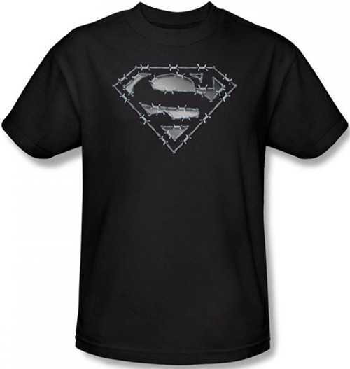 Image Closeup for Superman T-Shirt - Barbed Wire Logo